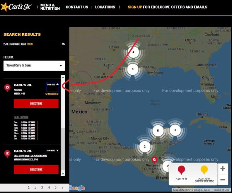 Carl S Jr Locations Map With Hours Breakfast Hours   Carls Jr. Locations Map With Hours 768x637 